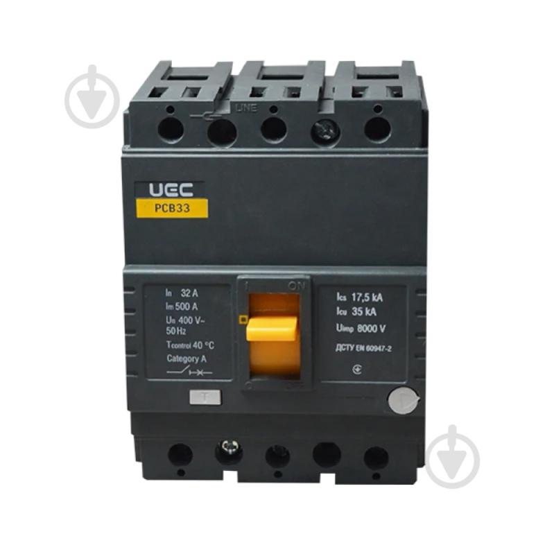 Автоматический выключатель UEC PCB33 3Р 32А 35кА MCCB-PCB-33-3-0032 - фото 2