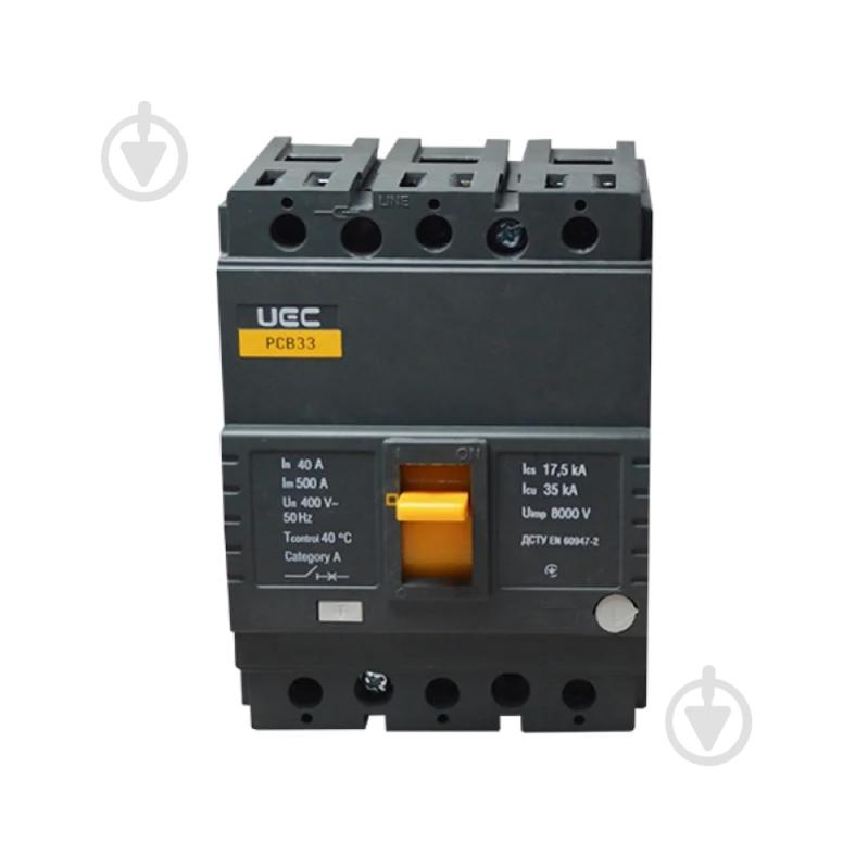 Автоматический выключатель UEC PCB33 3Р 40А 35кА MCCB-PCB-33-3-0040 - фото 2