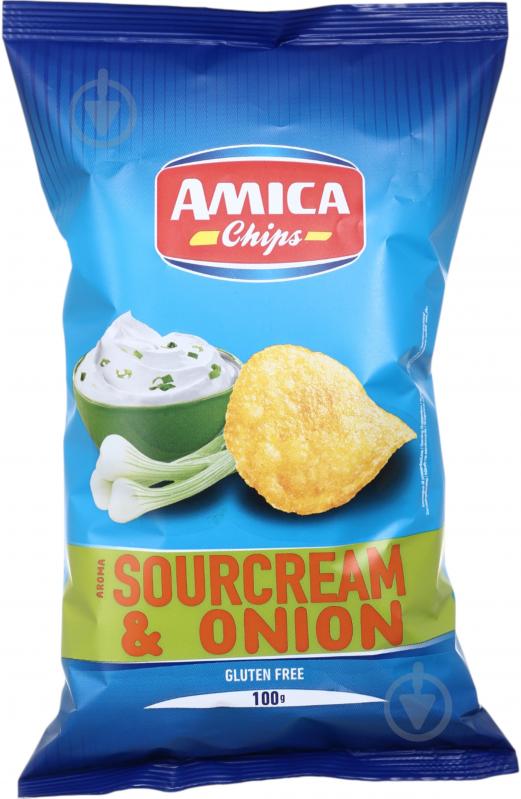 Чипсы ТМ AMICA сметана и лук 100 г - фото 1