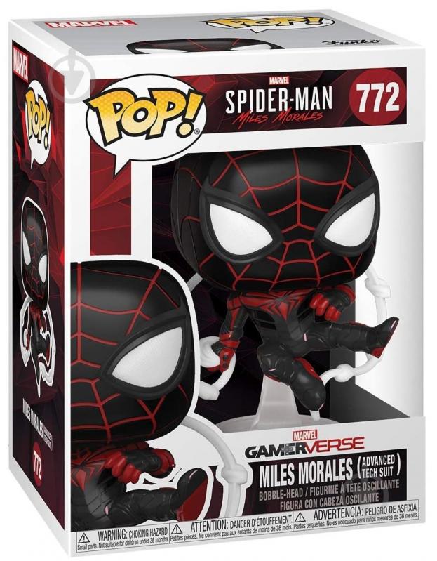 Фігурка Funko POP Bobble Marvel Games Miles Morales Miles Advanced Tech Suit 54693 (FUN2549952) - фото 2