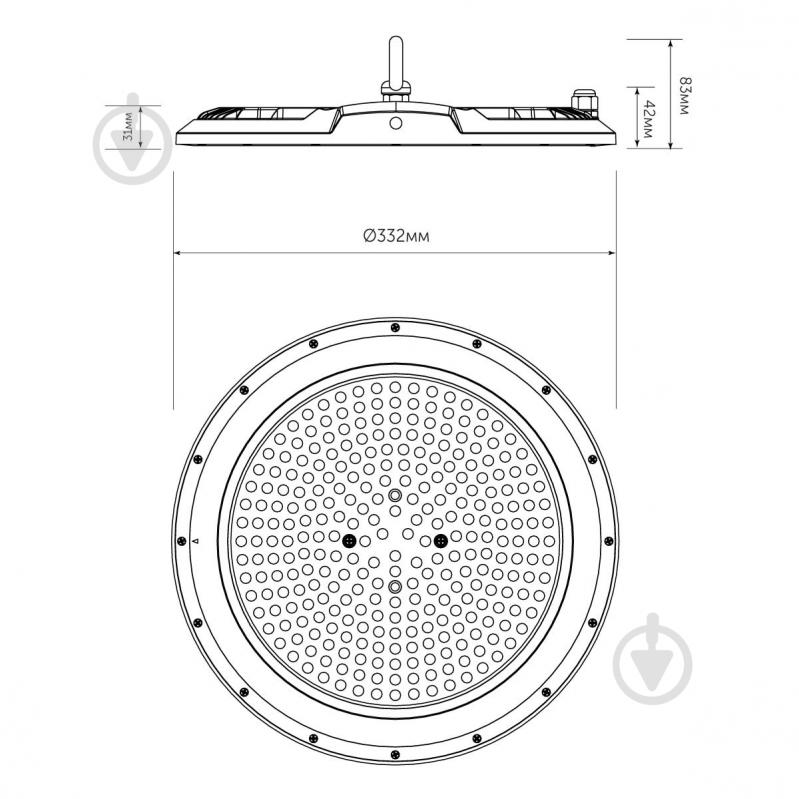 Світильник консольний LED CONCEPT TONREE UF 200 Вт чорний - фото 6