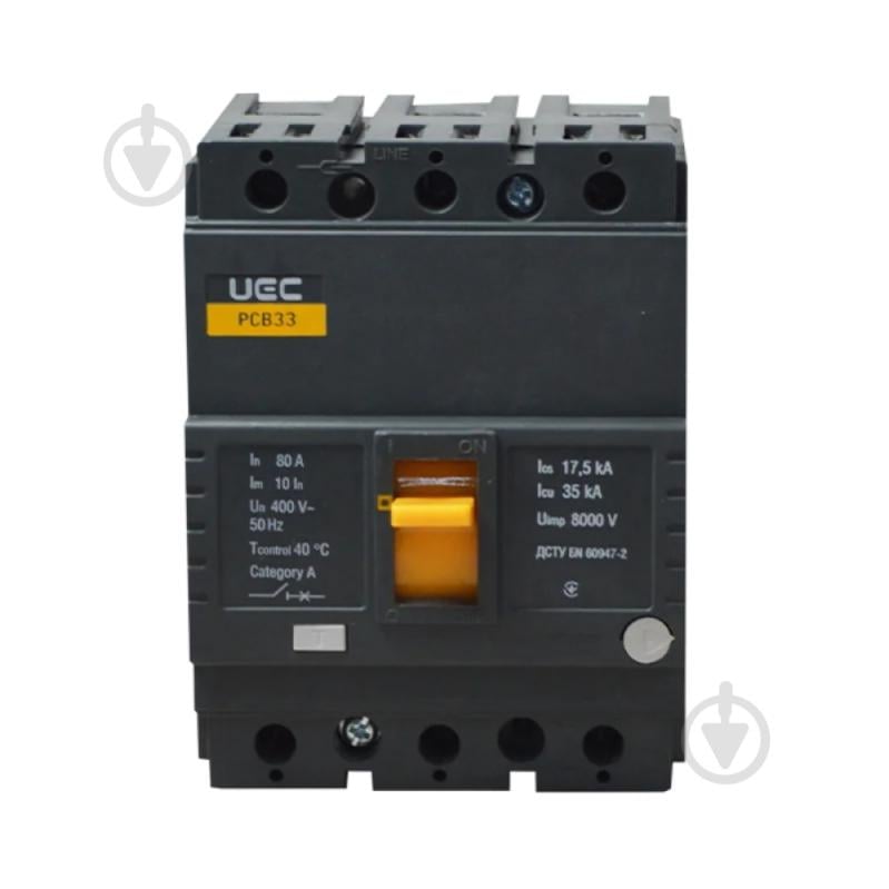 Автоматический выключатель UEC PCB33 3Р 80А 35кА MCCB-PCB-33-3-0080 - фото 2 Автоматический выключатель UEC PCB33 3Р 80А 35кА MCCB-PCB-33-3-0080 - фото 2