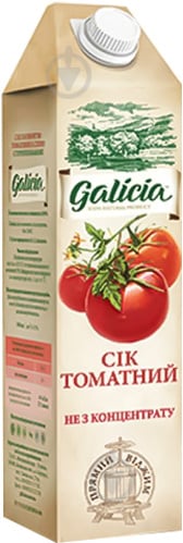 Сік Galicia Томатний із сіллю 1л (4820151001352) - фото 1