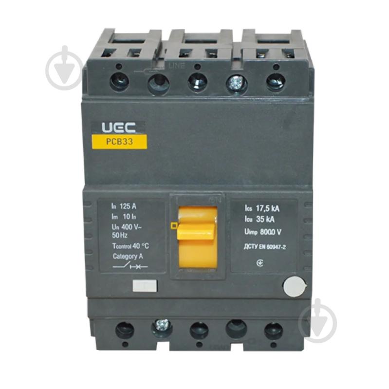 Автоматический выключатель UEC PCB33 3Р 125А 35кА MCCB-PCB-33-3-0125 - фото 2
