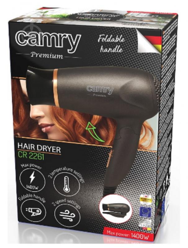 Фен Camry CR 2261 Black - фото 7