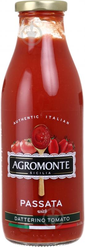 Томатное пюре Agromonte Passata Of Tomato And Datterino Tomato 520 г - фото 1 Томатное пюре Agromonte Passata Of Tomato And Datterino Tomato 520 г - фото 1