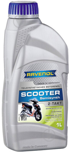 Моторное масло RAVENOL RAV SCOOTER 2T 1 л (RAV SCOOTER 2T SEMI 1L) - фото 1