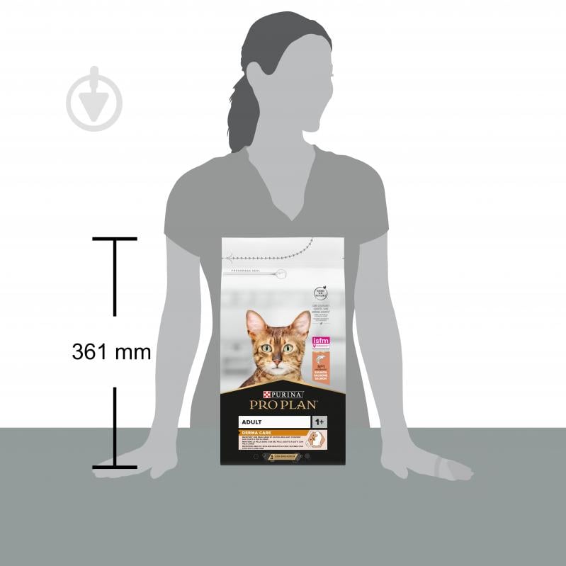 Корм сухой для взрослых кошек ProPlan by Purina Adult 1+ Derma Care поддержка здоровья кожи и красоты шерсти с лососем 1,5 кг - фото 4