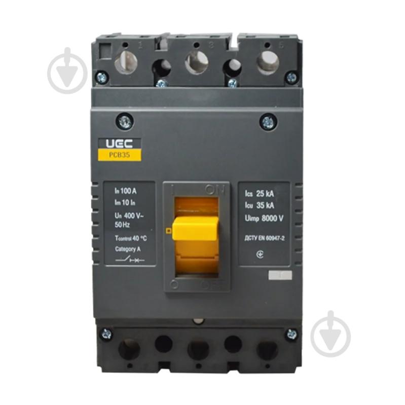 Автоматический выключатель UEC PCB35 3Р 100А 35кА MCCB-PCB-35-3-0100 - фото 2