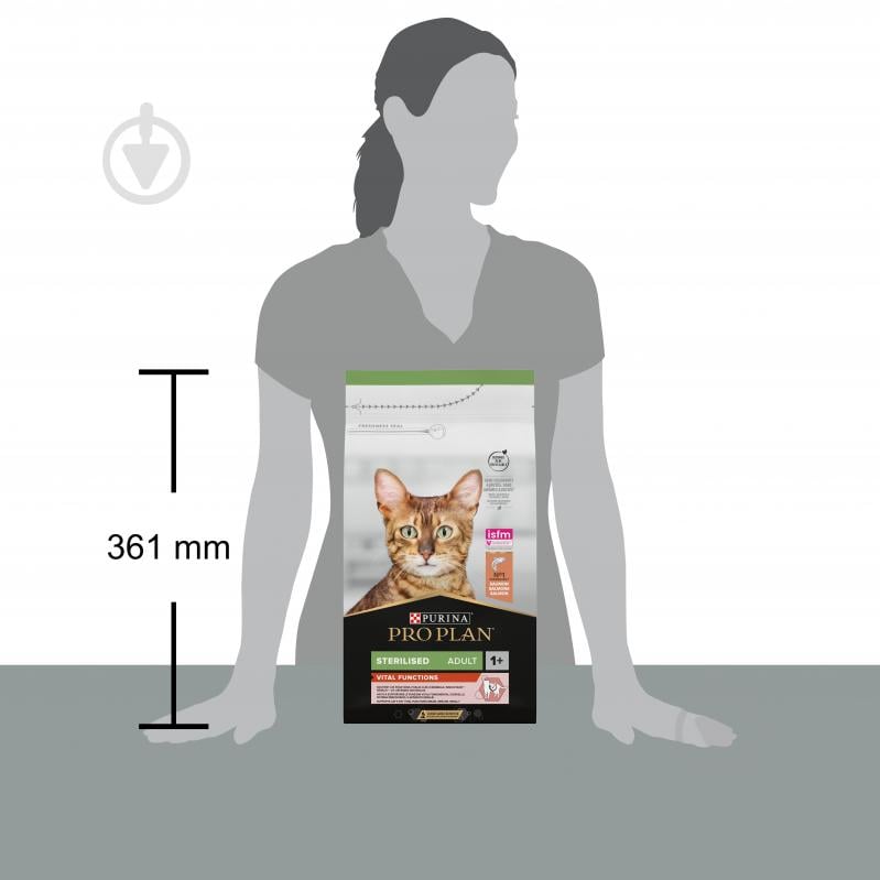 Корм сухой для котов ProPlan by Purina Sterilised Adult 1+ Vital Functions с лососем 1,5 кг - фото 4