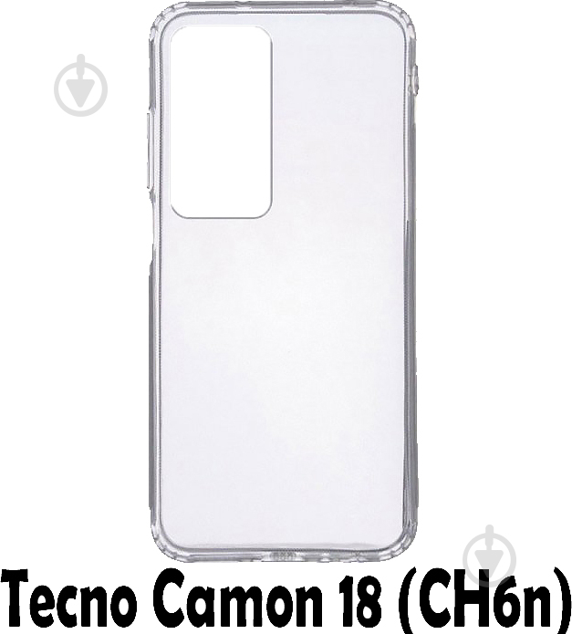 Чохол-накладка BeCover 707629 Tecno Camon 18 transparent - фото 2