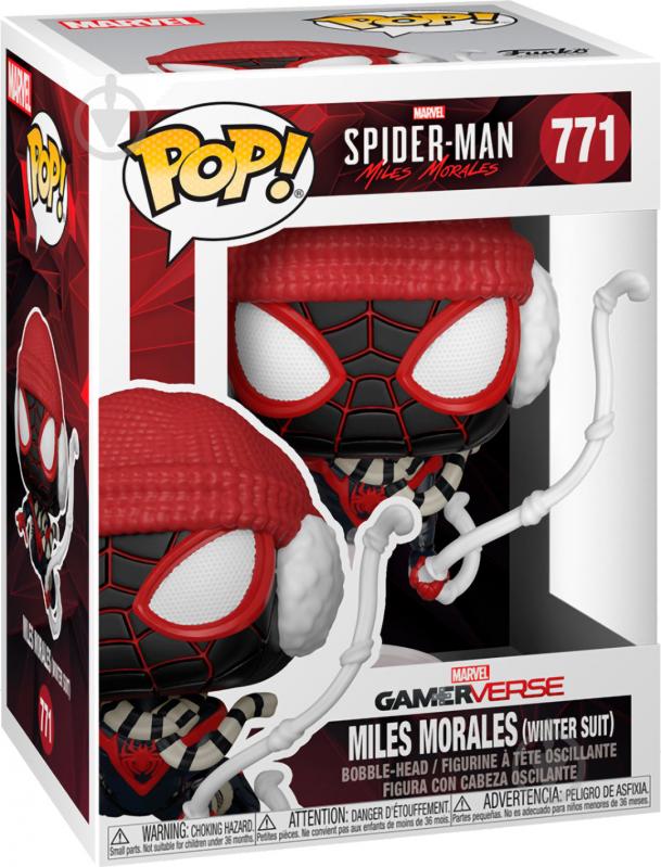 Фігурка Funko POP Bobble Marvel Games Miles Morales Miles Winter Suit 54692 (FUN2549947) - фото 2