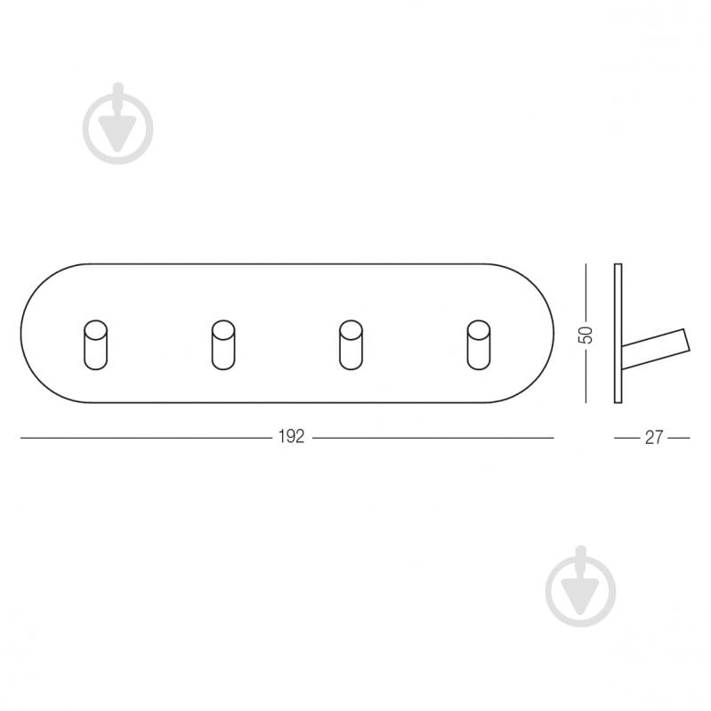 Планка з гачками MVM HSS-192R SS - фото 4