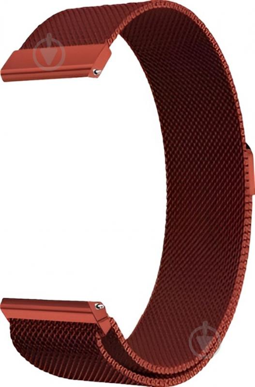 Ремінець BeCover Milanese Style для Amazfit Stratos (22 мм)/Stratos 2/2S/3/Amazfit GTR 2/Amazfit GTR 47 мм red wine (707733 - фото 2