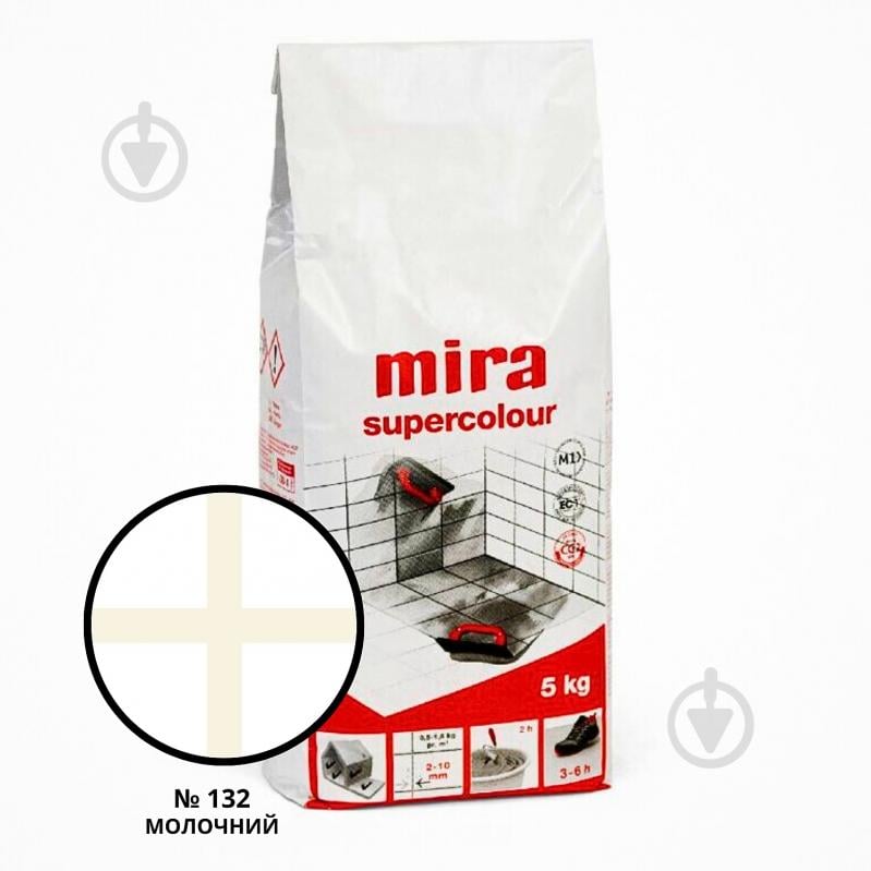 Затирка для плитки Mira Supercolour 112 5 кг молочный - фото 1