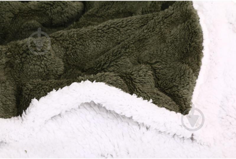 Плед Double Jacquard Sherpa 160x200 см зеленый La Nuit - фото 3