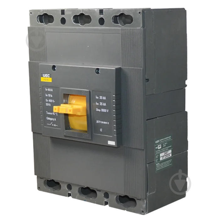 Автоматический выключатель UEC PCB40 3Р 400А 35кА MCCB-PCB-40-3-0400 - фото 1