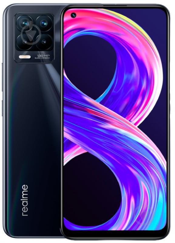 Смартфон realme 8 Pro 8/128GB infinite black (RMX3081) - фото 1