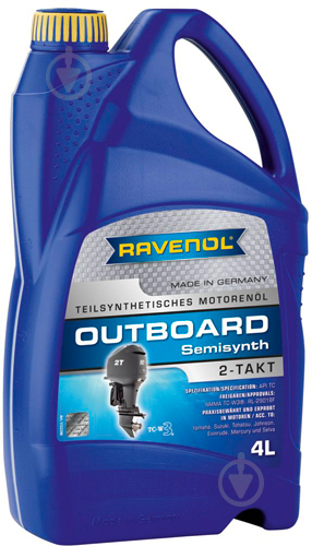 Моторне мастило RAVENOL RAV OUTBOARD SEMI 2T 4 л (RAV OUTBOARD SEMI 2T 4L) - фото 1