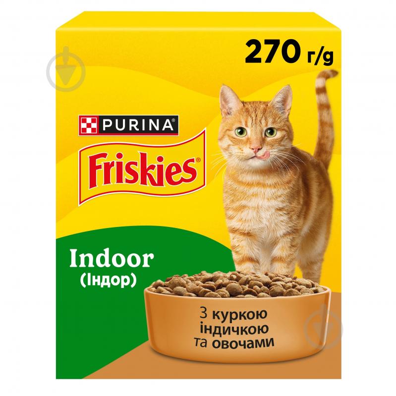 Корм сухий для дорослих котів що постійно перебувають у приміщенні FRISKIES by Purina Indoor з куркою та індичкою, з - фото 1 Корм сухий для дорослих котів що постійно перебувають у приміщенні FRISKIES by Purina Indoor з куркою та індичкою, з - фото 1