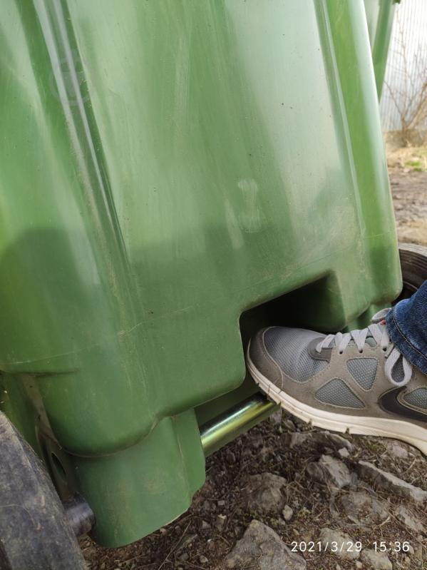 Контейнер Plastik Gogic для збору та зберігання твердих побутових відходів Преміум 120 л сірий - фото 5