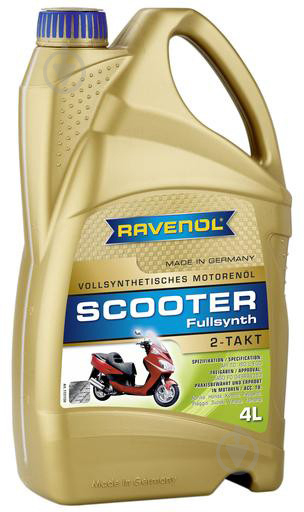 Моторное масло RAVENOL RAV SCOOTER 2T 4 л (RAV SCOOTER 2T SYNT 4L) - фото 1