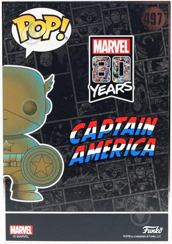 Фигурка Funko Bobble Marvel 80th Captain America (FUN2477) - фото 6 Фигурка Funko Bobble Marvel 80th Captain America (FUN2477) - фото 6