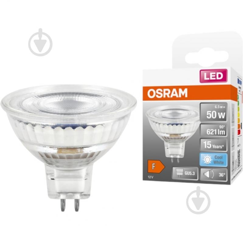 Лампа світлодіодна Osram 36° 8 Вт MR16 дзеркальна GU5.3 12 В 4000 К - фото 1