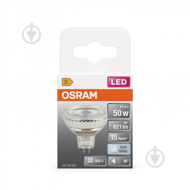 Лампа світлодіодна Osram 36° 8 Вт MR16 дзеркальна GU5.3 12 В 4000 К - фото 4