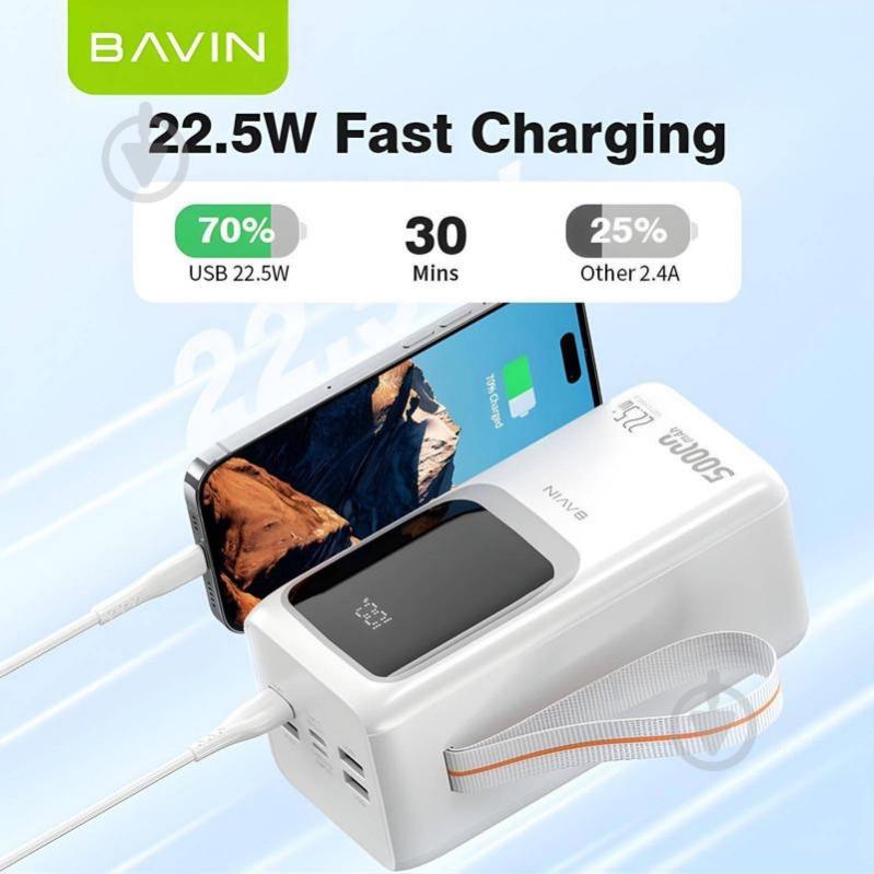 Повербанк BAVIN 50000 mAh black (Y-PC1032S BK) - фото 6