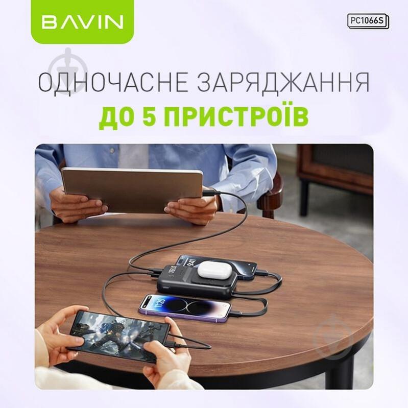 Повербанк BAVIN 10000 mAh black (Y-PC1066S-BK) - фото 4 Повербанк BAVIN 10000 mAh black (Y-PC1066S-BK) - фото 4