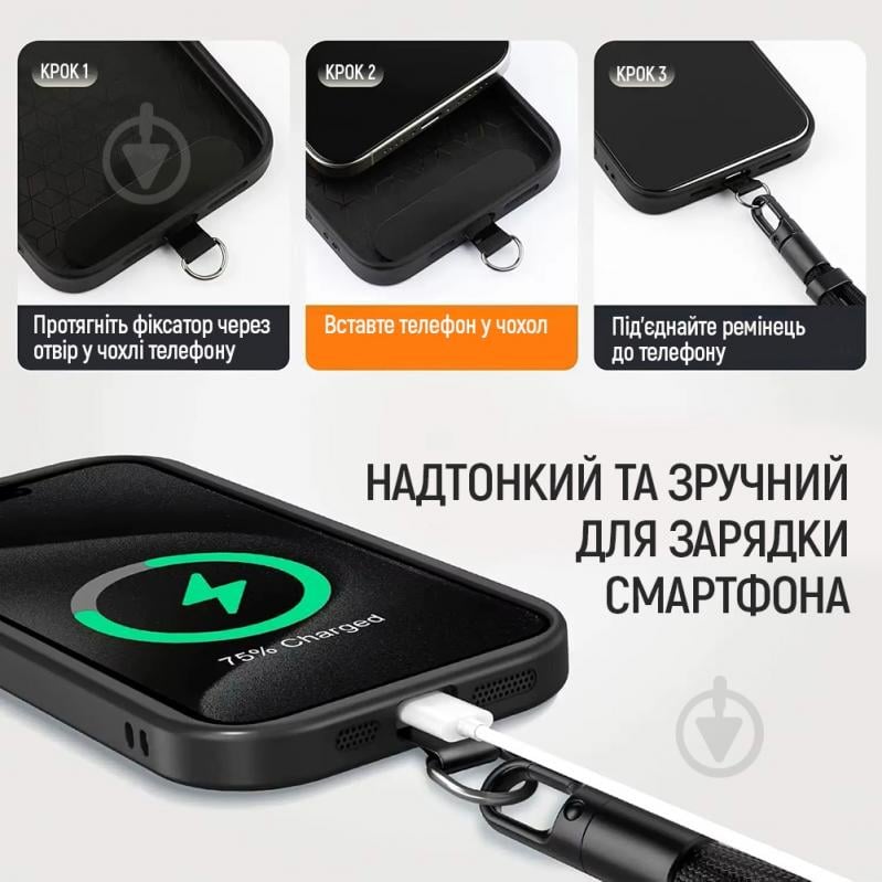 Ремешок для смартфона ColorWay Handy Strap черный (CW-SCHS-BK) - фото 19