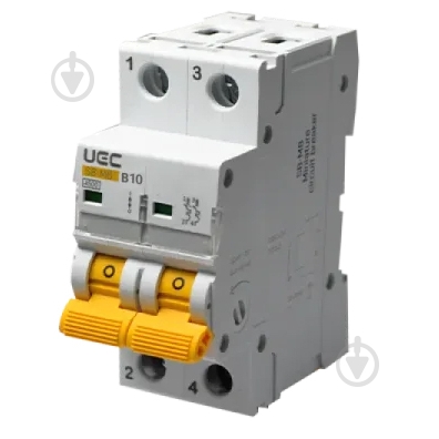 Автоматический выключатель UEC SB-M8 2P 10A B 4,5кA MCB45-2-010-B - фото 1