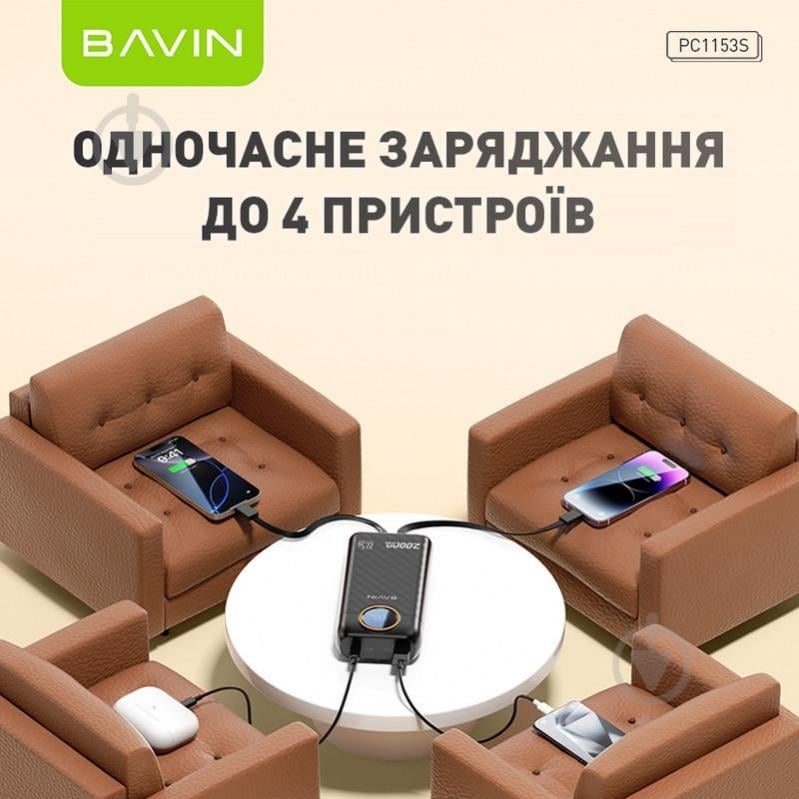 Повербанк BAVIN 20000 mAh black (Y-PC1153S-BK) - фото 5 Повербанк BAVIN 20000 mAh black (Y-PC1153S-BK) - фото 5