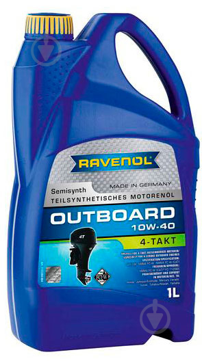 Моторное масло RAVENOL OUTBOARD 10W-40 1 л (RAV OUTBOARD SEMI10W40 1L) - фото 1