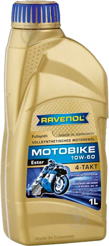 Моторное масло RAVENOL M 4T ESTER 10W-60 1 л (RAV M 4T ESTER 10W60 1L) - фото 1