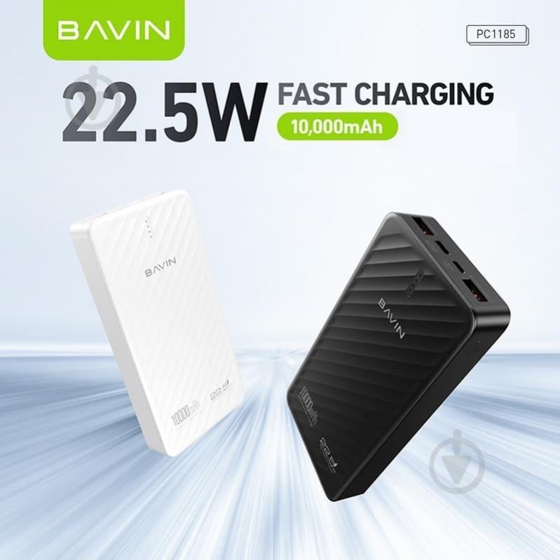 Повербанк BAVIN 10000 mAh black (Y-PC1185 BK) - фото 3