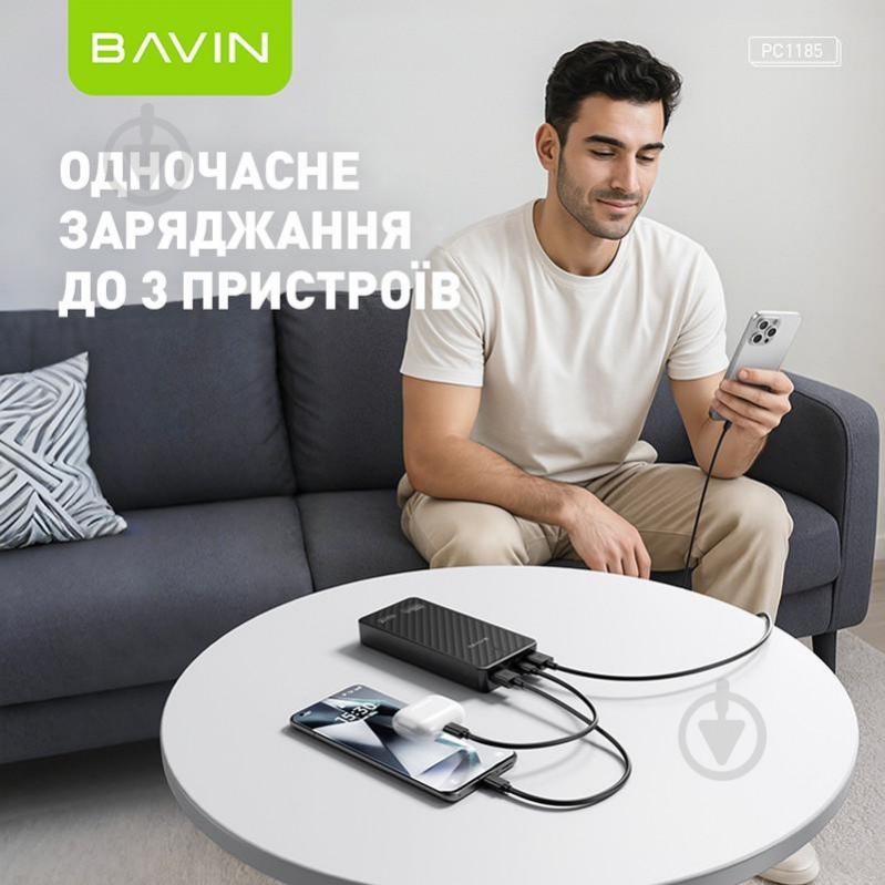 Повербанк BAVIN 10000 mAh black (Y-PC1185 BK) - фото 5