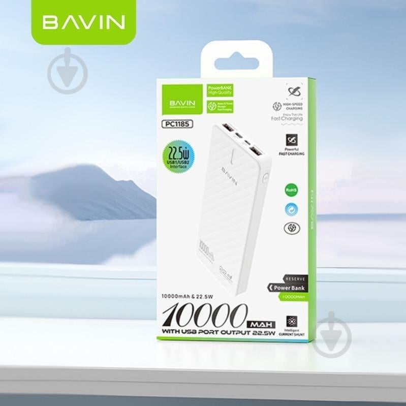 Повербанк BAVIN 10000 mAh black (Y-PC1185 BK) - фото 8