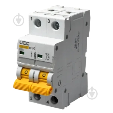 Автоматический выключатель UEC SB-M8 2P 50A B 4,5кA MCB45-2-050-B - фото 1