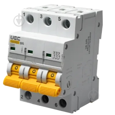 Автоматический выключатель UEC SB-M8 3P 06A B 4,5кA MCB45-3-006-B - фото 1