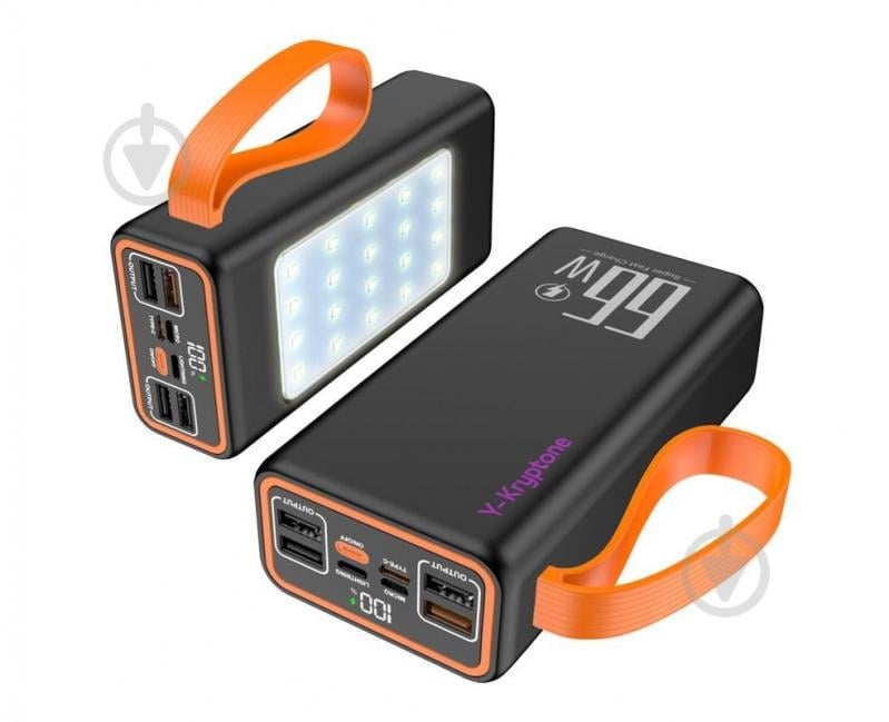 Повербанк Y-Kryptone 30000 mAh black (YK-GT32L-B) - фото 2 Повербанк Y-Kryptone 30000 mAh black (YK-GT32L-B) - фото 2
