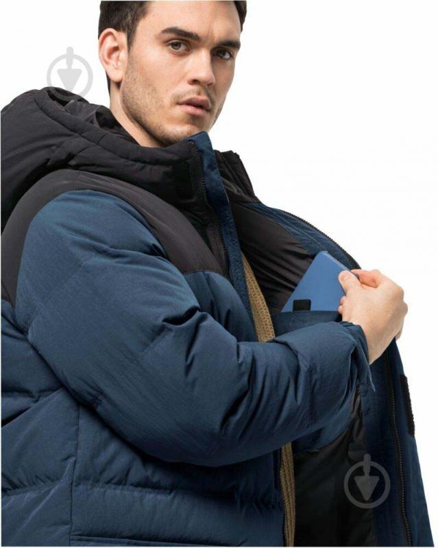 Пуховик мужской Jack Wolfskin ALEX LONG DOWN JKT M 1207251_1383 р.S синий - фото 3