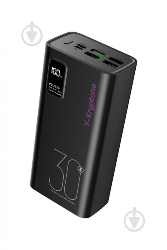 Повербанк Y-Kryptone 30000 mAh black (YK-GT33-B) - фото 1