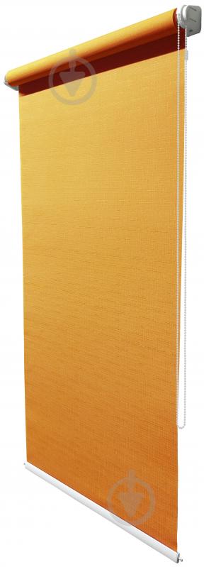Ролета мини Декорія Лен с фиксацией на струну 87x100 см Оранжевая - фото 2 Ролета мини Декорія Лен с фиксацией на струну 87x100 см Оранжевая - фото 2