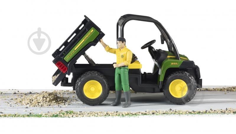 Іграшковий набір Bruder Мінівсюдихід John Deere Gator XUV 855D з фігуркою 1:16 2490 - фото 4