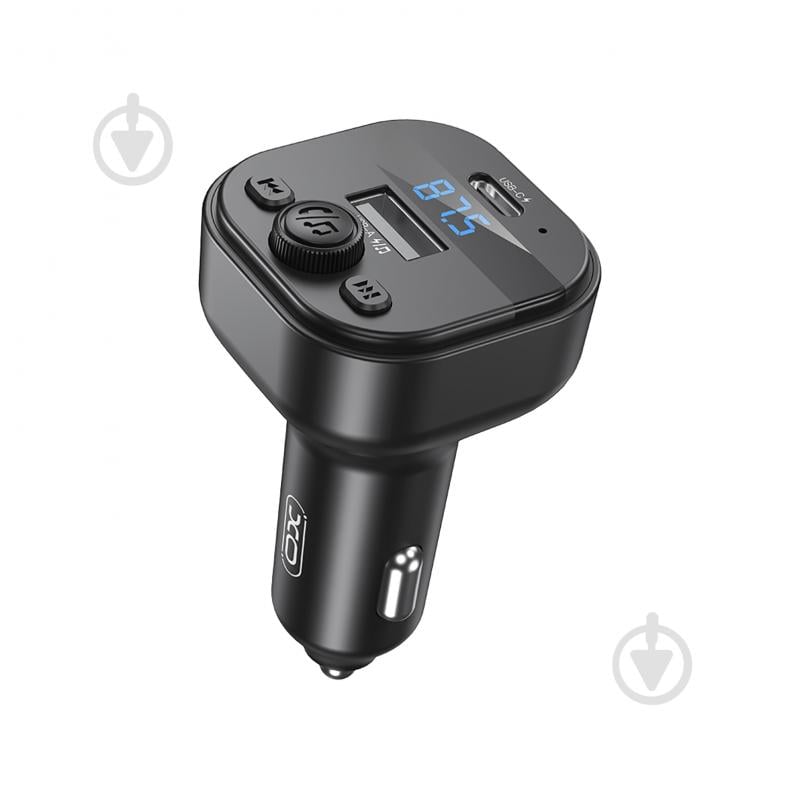 FM-трансмітер Xo BCC18 USB-A OTG/USB-C Black - фото 1