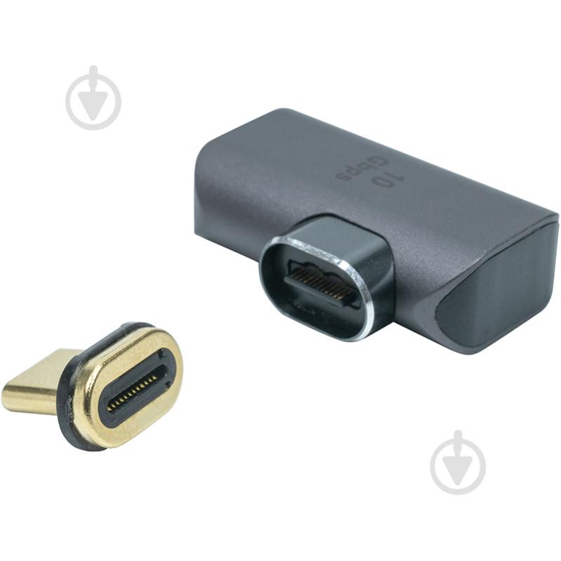 Адаптер PowerPlant USB Type-C - USB 3.1 Type-A, 10Gbps black (CA914319) - фото 2