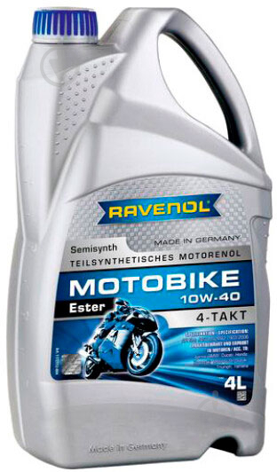 Моторное масло RAVENOL ESTER 10W-40 4 л (RAV M 4T ESTER 10W40 4L) - фото 1