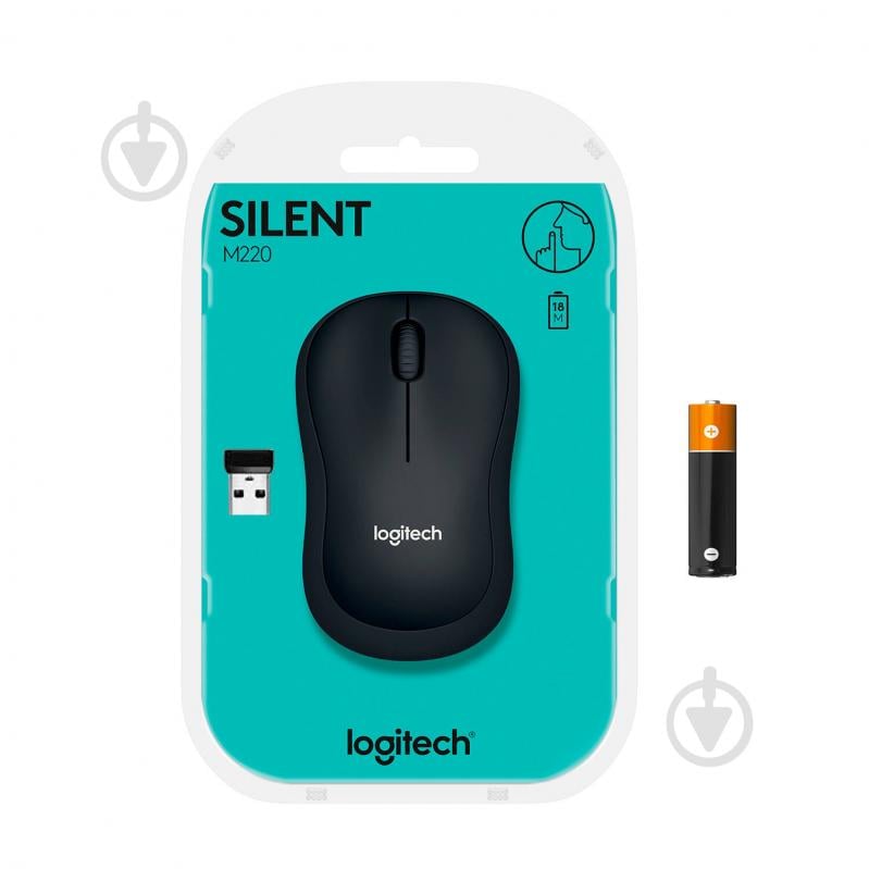 Мышь Logitech Wireless Mouse M220 Silent grey (910-004878) - фото 8